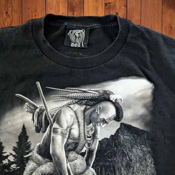 Retro Y2K Native American End Of The Trail Men's Western Shirt Large - Picture 5 of 8